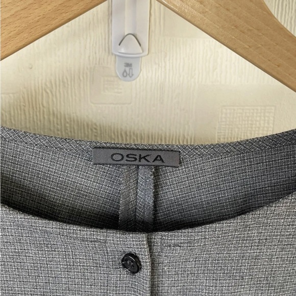 Oska Plisse Pleated Dress Oversized Lagenlook Shirt Dress Pockets Grey US0 UK8 - Picture 4 of 7